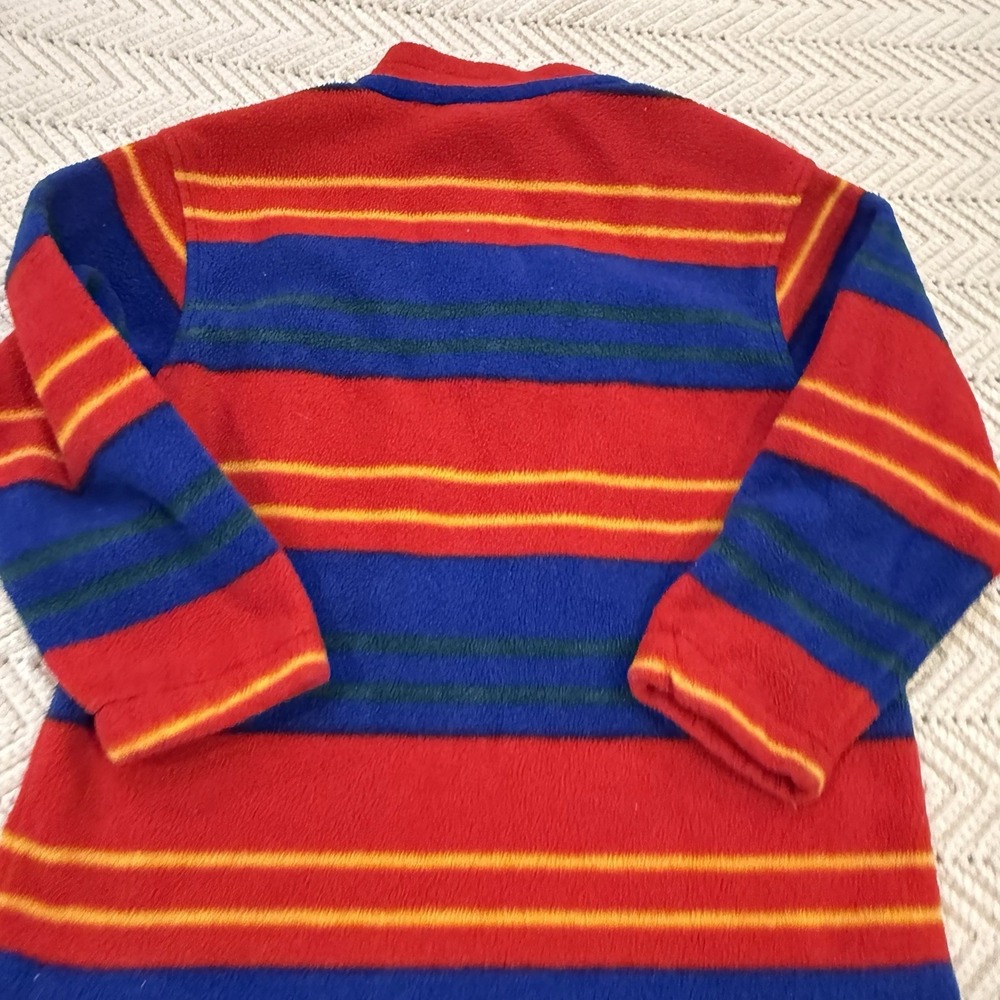 The Disney Store Goofy 1/4 Zip Fleece Youth Small Stripe Vintage 90s Retro - Picture 5 of 8